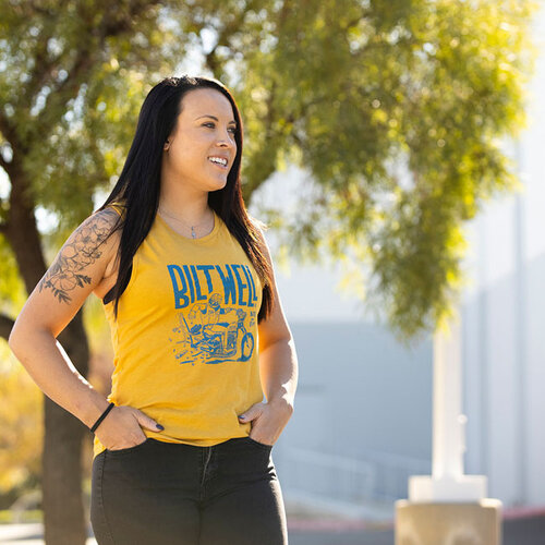 Biltwell Biltwell Oops Top Sin Mangas Mujer - 3.5 oz. 65/35 Poliéster/Algodón Peinado