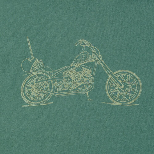 Biltwell Pan Hoodie Verde - Felpa Pesante a Vestibilità Standard con Design di Tyler Cornelius