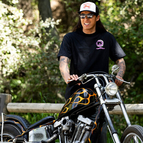 Biltwell T-Shirt Shorty Nera - 100% Cotone Pre-ritirato, Fit Regolare