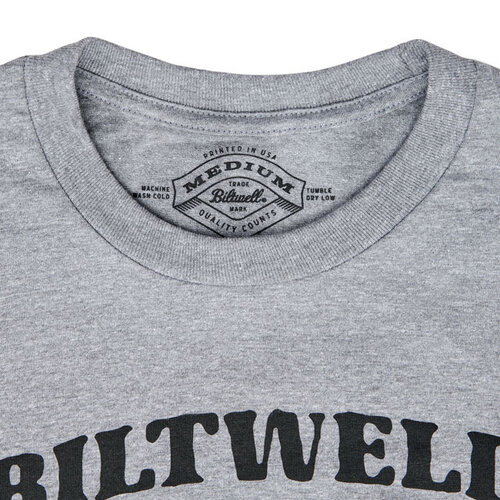 Biltwell Tiger Langarm Graphit Shirt - 100% Vorbehandelte Baumwolle, Reguläre Passform