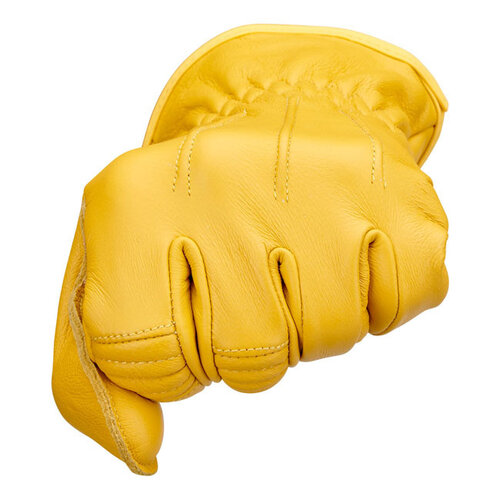 Biltwell Work Gloves 2.0 Gold - Construction 100% Cuir de Chèvre avec Protection en Cuir Suédé