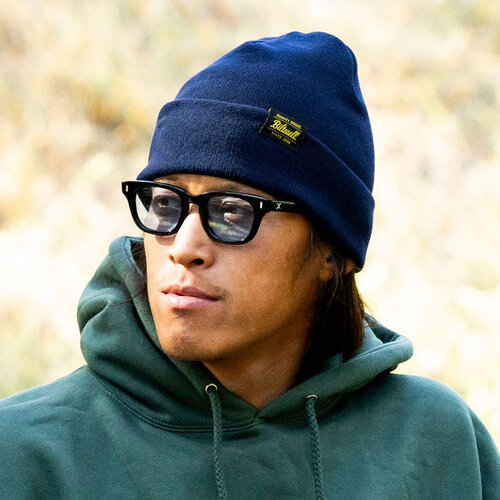 Biltwell Goods Beanie Navy - 97% Recyceltes Polyester, Klassisches Design