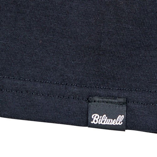Biltwell Grey Shield T-Shirt Schwarz - 100% Vorbehandelte Baumwolle, Regular Fit
