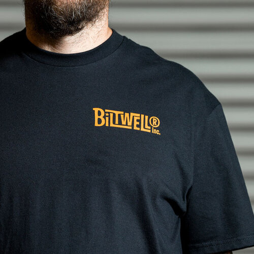 Biltwell T-Shirt Evolution Nera - 100% Cotone Prelavato, Vestibilità Regolare