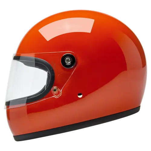 Biltwell Gringo S Helm Gloss Hazard Orange met CE-gecertificeerd vizier