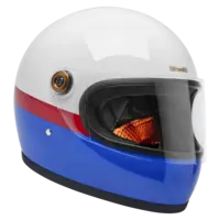 Casque Gringo S Gloss RWB avec visière certifiée CE