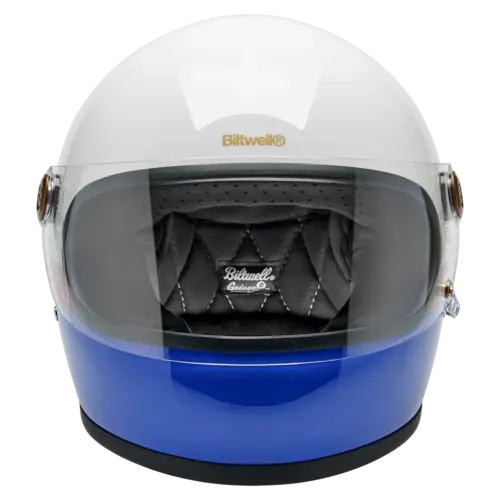 Biltwell Casco Gringo S Gloss RWB con visiera certificata CE