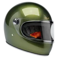 Casco Gringo S Verde Dart Metallico con Visiera Certificata CE