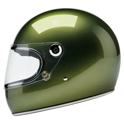 Biltwell Casco Gringo S Verde Dart Metallico con Visiera Certificata CE