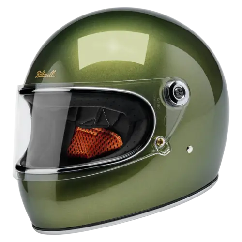 Biltwell Casco Gringo S Verde Dart Metallico con Visiera Certificata CE