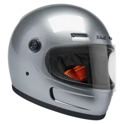 Casco Gringo SV Argento Lucido - Guscio in ABS Leggero, Ventilazione Integrata per Comfort