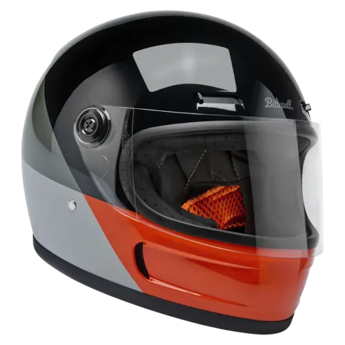 Biltwell Casco Gringo SV Intersection B/O/G - Carcasa ABS ligera, Ventilación integrada para comodidad