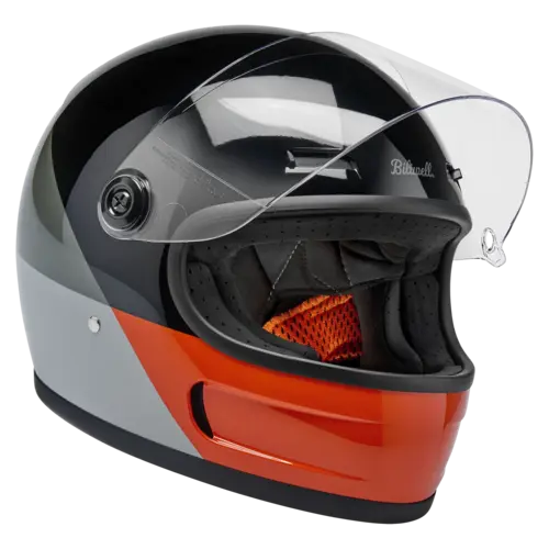 Biltwell Casco Gringo SV Intersection B/O/G - Guscio in ABS leggero, Ventilazione integrata per il comfort