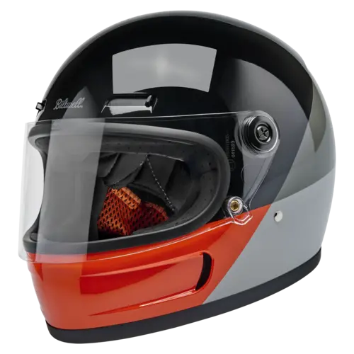 Biltwell Casco Gringo SV Intersection B/O/G - Guscio in ABS leggero, Ventilazione integrata per il comfort