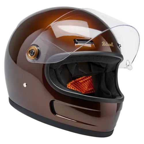 Biltwell Casco Gringo SV Metallic Whiskey - Carcasa ABS ligera, Ventilación integrada para comodidad
