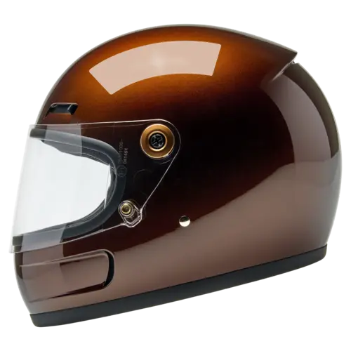 Biltwell Gringo SV Helm Metallic Whiskey - Leichtes ABS-Gehäuse, Integrierte Belüftung für Komfort