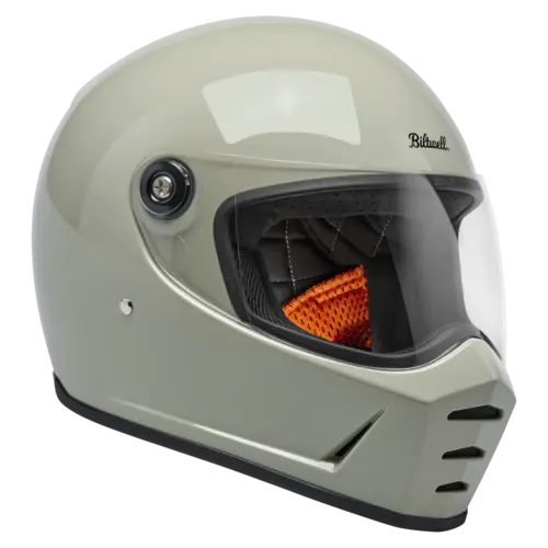 Biltwell Casco Lane Splitter Chalk - ECE 06 & DOT Aprobado, Carcasa Exterior de ABS Robusta