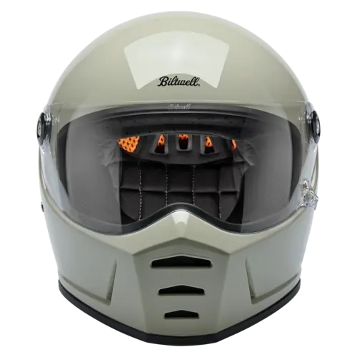 Biltwell Casque Lane Splitter Chalk - ECE 06 & DOT Approuvé, Coque Extérieure en ABS Robuste