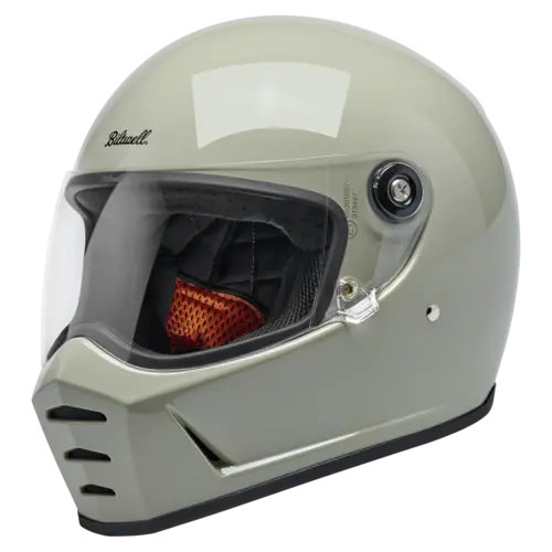 Biltwell Lane Splitter Helmet Chalk - ECE 06 & DOT Approved, Rugged ABS Outer Shell