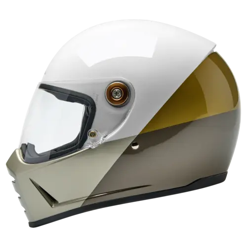 Biltwell Casco Lane Splitter Intersection Oro/Argento/Bronzo - ECE 06 & DOT Approvato, Scocca in ABS Robusta, Fodera EPS Ventilata