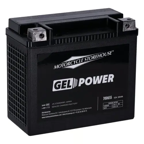 Nano Series verzegelde GEL-accu. 12V, 20Ah, 360CCA
