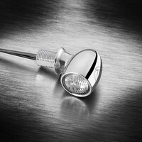 Mini indicador LED Atto RB vm con Vidrio Transparente | Cromo