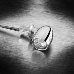 Mini Indicatore LED Atto RB vm con Vetro Trasparente | Cromo