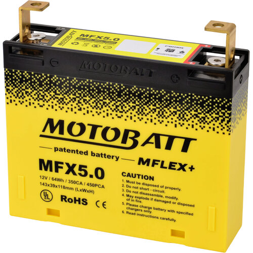 Motobatt Batterie MFX5.0 350CA / 420PCA | Filetage M6