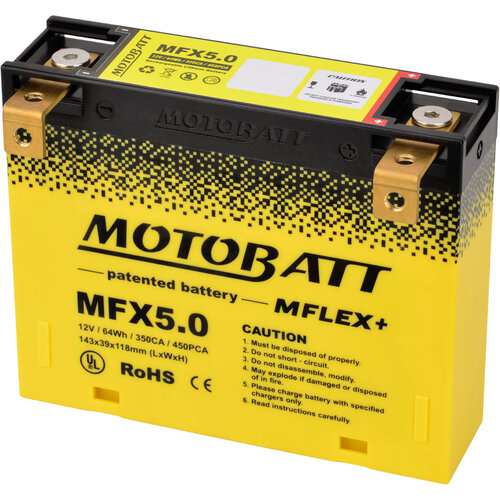Motobatt Batterie MFX5.0 350CA / 420PCA | Filetage M6