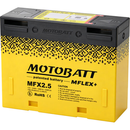 Ultrabatt Batería de litio MFLEX+ MFX2.5 con potencia de arranque de 200 CA / 250 PCA.