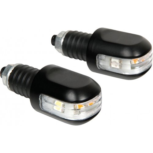 Lampa Intermitentes LED para Extremo de Manillar 3 en 1 con Luz de Posición, 12V, Par