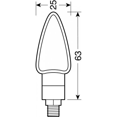Lampa Clignotants LED Arrow-2 12V Noirs, Homologués E - Paire