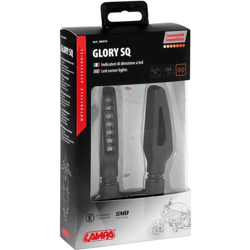 Lampa Frecce LED Sequenziali Glory SQ 12V, Omologate E - Coppia