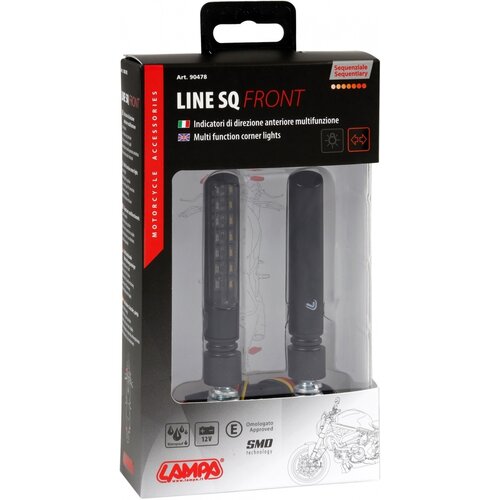 Lampa Line SQ Sequentiële LED Knipperlichten 12V, E-goedgekeurd - Set van 2