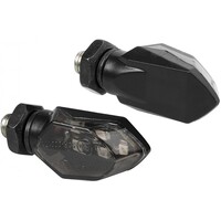 Micro LED Knipperlichten 12V Smoke Glas, E-goedgekeurd - Set van 2