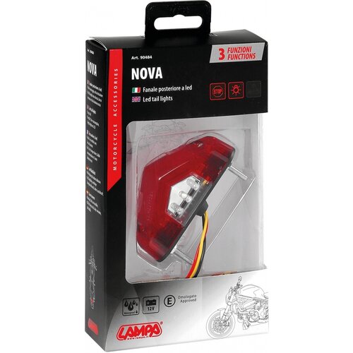 Lampa Nova 9-LED Rücklicht 12V mit Brems- und Kennzeichenlicht, E-geprüft