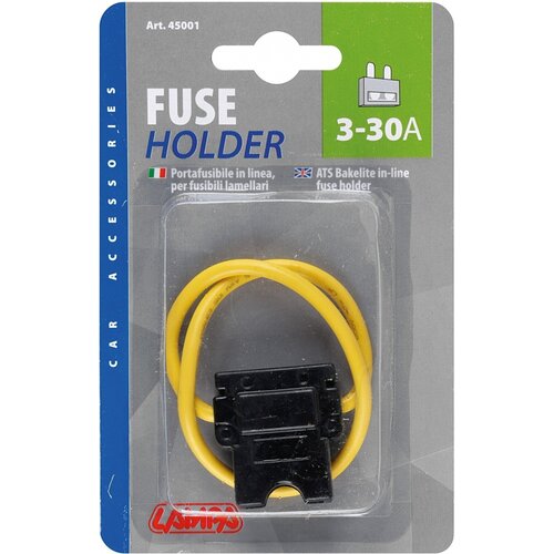 Lampa Portafusibile in Linea per Fusibile a Lama ATS, Bachelite, 3-30 A