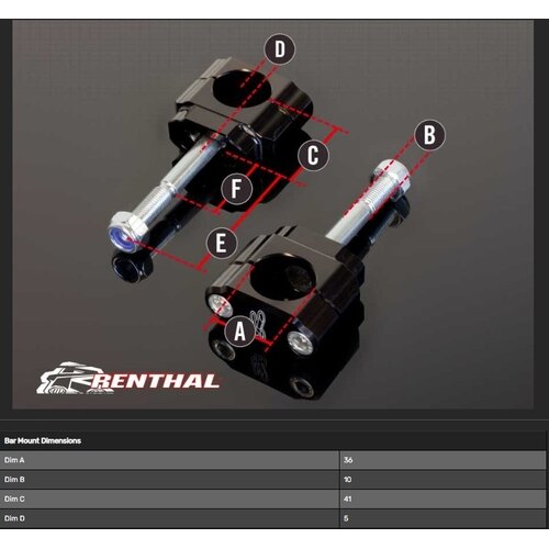 Pontets de Guidon Fatbar36 CL060