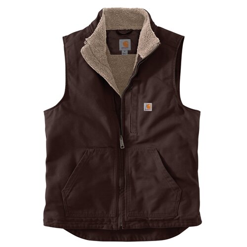 Carhartt Washed Duck Mock-Neck Weste Dark Brown