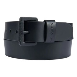 Bridle Leather Roller Buckle Belt Black