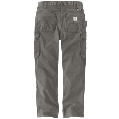 Carhartt Relaxed Straight Steel Rugged Flex™ Ripstop Double-Front Cargo Broek Tarmac