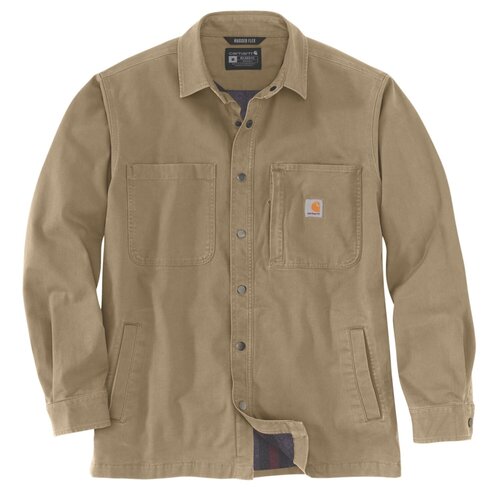 Carhartt Fleece Lined Denim Shirt Jac Dark Khaki