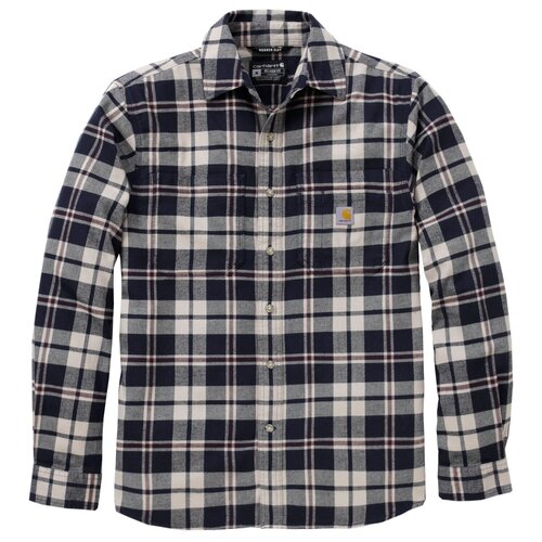 Carhartt Hamilton Relaxed LS Plaid Shirt Navy