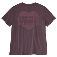 Damen Irvine Relaxed Heritage Heart T-Shirt Deep Cherrywood