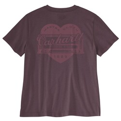 Damen Irvine Relaxed Heritage Heart T-Shirt Deep Cherrywood