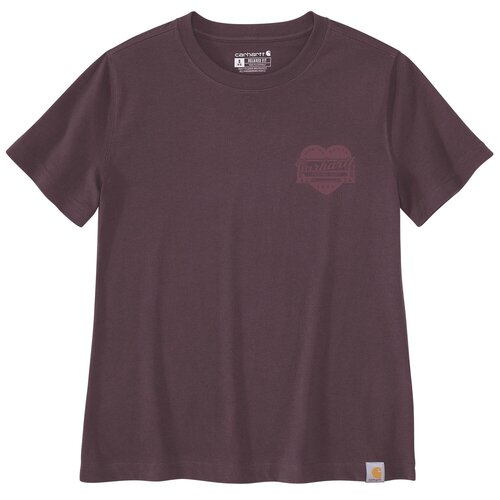 Carhartt Women's Irvine Relaxed Heritage Heart T-Shirt Deep Cherrywood