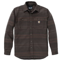 Everett Loose LS Plaid Shirt Dark Clove