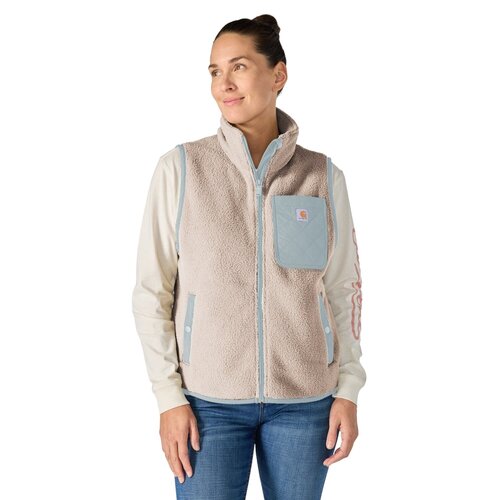 Carhartt Dames Sherpa Fleece Bodywarmer Gray Dunes