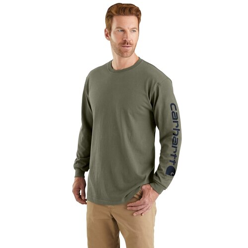 Carhartt Dearborn Relaxed LS Sleeve-Logo T-Shirt Dusty Olive