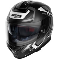 N80-8 Ally N-Com Full Face Helmet Black/White (038)